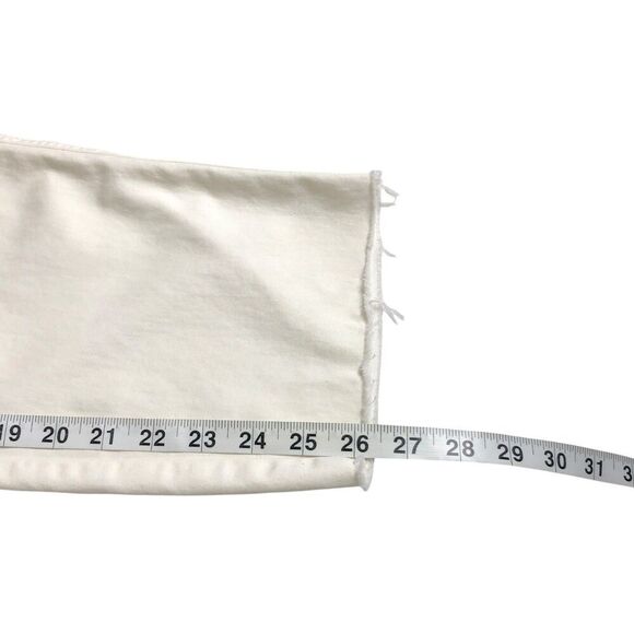 J Crew Pants Womens 14 White Chino Mid Raw Hem Crop Ankle Preppy Coastal Chic - Picture 9 of 12